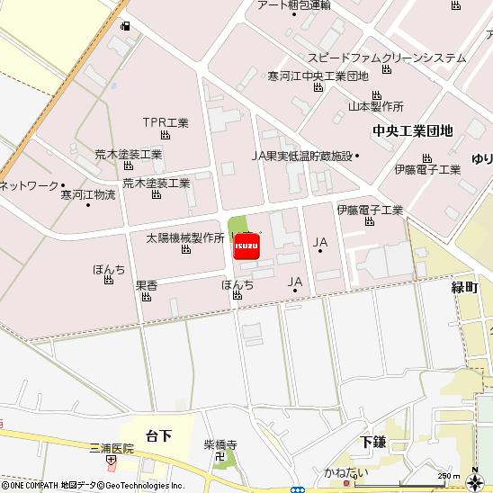 山形いすゞ自動車株式会社・寒河江サービスセンター付近の地図